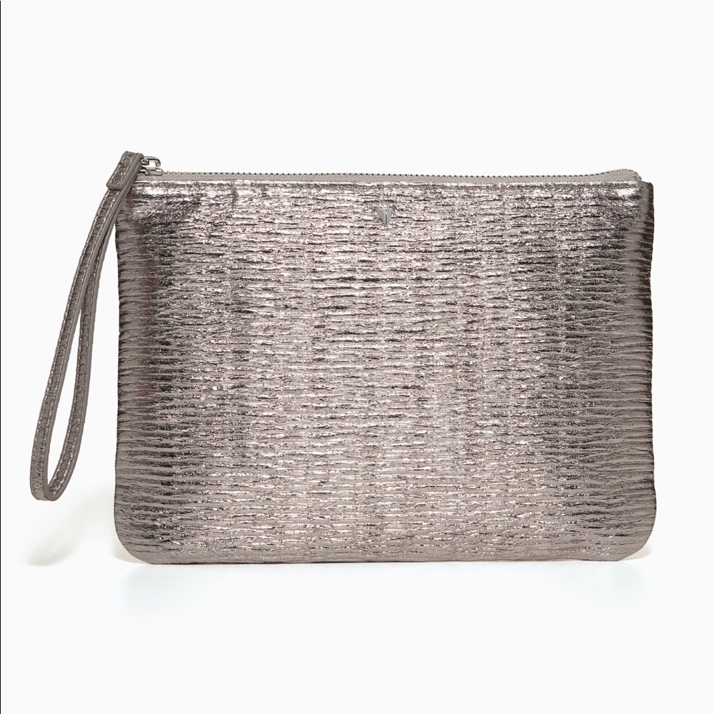 In Charge Pouch - Textured Pewter Metallic